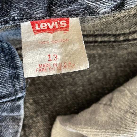 Vintage Levi’s 501 black acid wash Y2K button fly high waisted jeans size 13 J - Picture 5 of 15